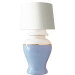 Serenity Blue Color Block Ginger Jar Lamp