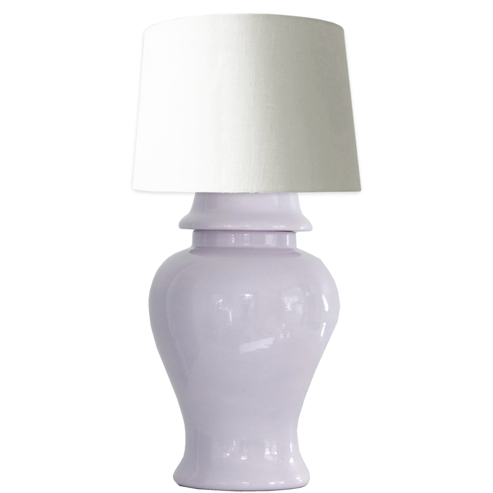 Light Lavender Ginger Jar Lamp