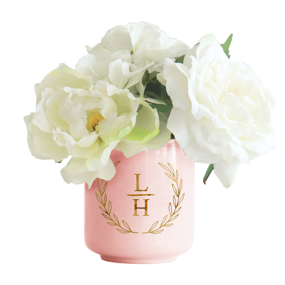 Laurel Monogram Vase