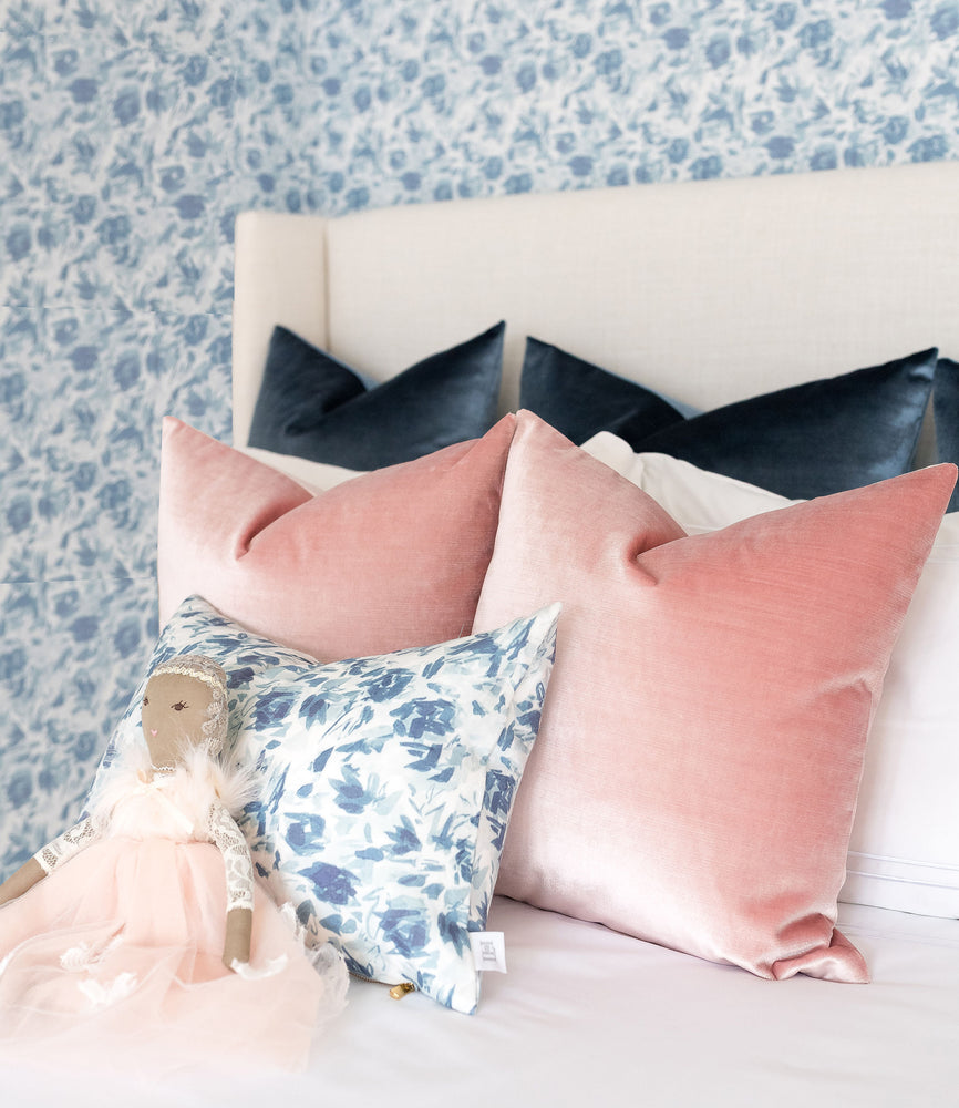 "Floralie" by Lo Home x Taelor Fisher Wallpaper in Blue