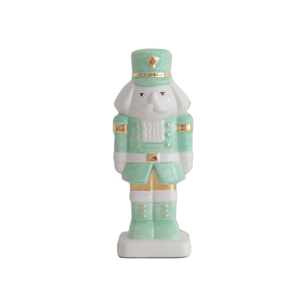 Sea Glass Nutcracker with 22K Gold Accents