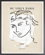 Parisian Page Print 1- Greek Portrait Black on White