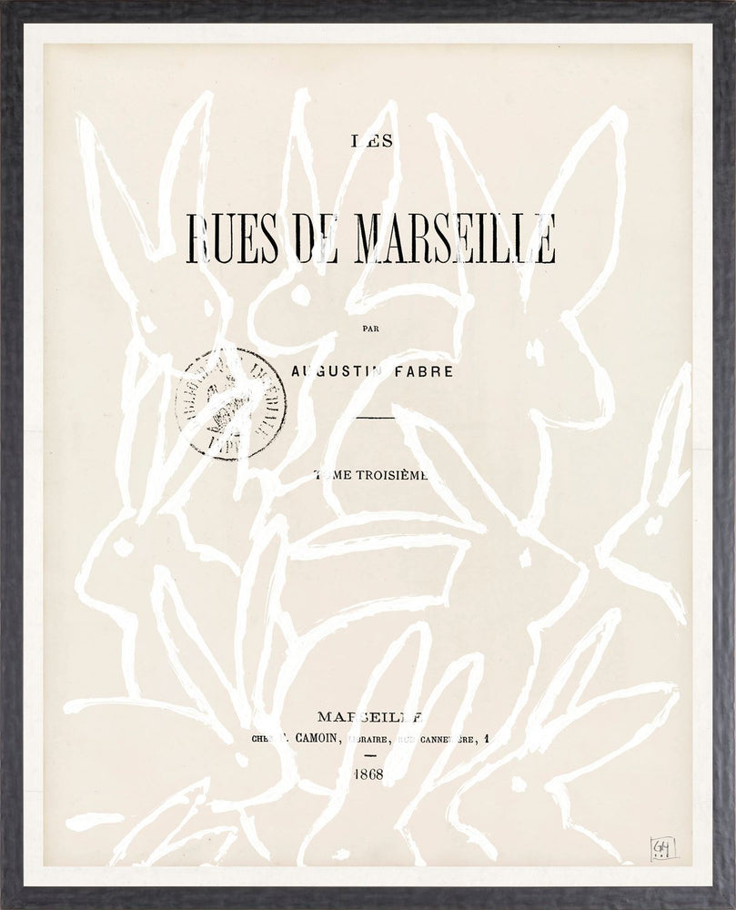 Parisian Page Print 5- Abstract White Bunnies