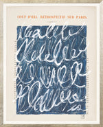Parisian Page Print 14- Blue and White Abstract Loops