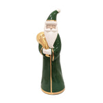 Holiday Green Santa with 22K Gold Accents