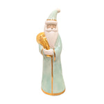 Sea Glass Green Santa with 22K Gold Accents