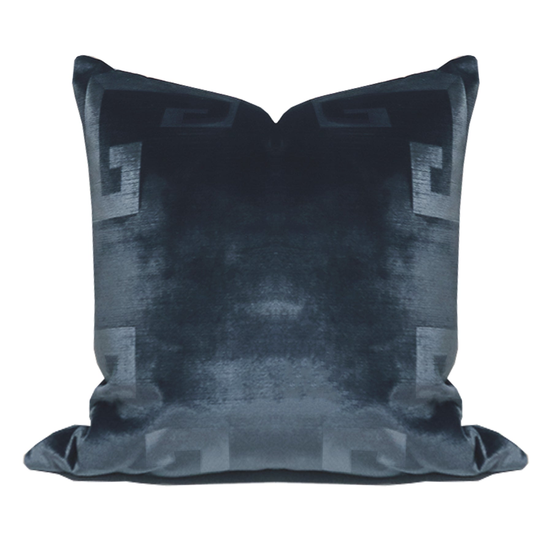 Ink Blue Velvet Greek Key Pillow – Lo Home